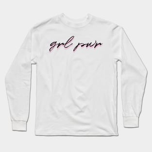 grl pwr light pink Long Sleeve T-Shirt